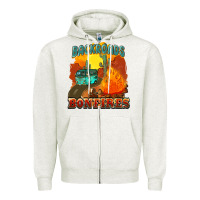 Oatmeal Heather backroads and bonfire Zipper Hoodie - NancyCooperArtShop