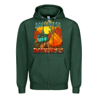 Sports Green backroads and bonfire Zipper Hoodie - NancyCooperArtShop