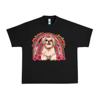 Black shih tzu floral rainbow Urban Heavy Tee - Artiststas