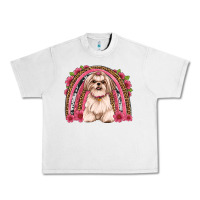 Lunar Rock shih tzu floral rainbow Urban Heavy Tee - Artiststas