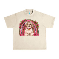 Sandshell shih tzu floral rainbow Urban Heavy Tee - Artiststas