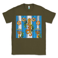 Army Green shalom with star of david Classic Tee - AdoDesignShop