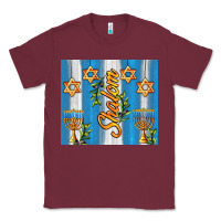 Burgundy shalom with star of david Classic Tee - AdoDesignShop