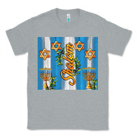 Heather Grey shalom with star of david Classic Tee - AdoDesignShop