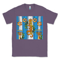 Lavender shalom with star of david Classic Tee - AdoDesignShop