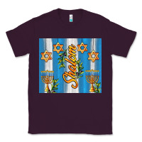 Plum shalom with star of david Classic Tee - AdoDesignShop