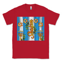 Red shalom with star of david Classic Tee - AdoDesignShop