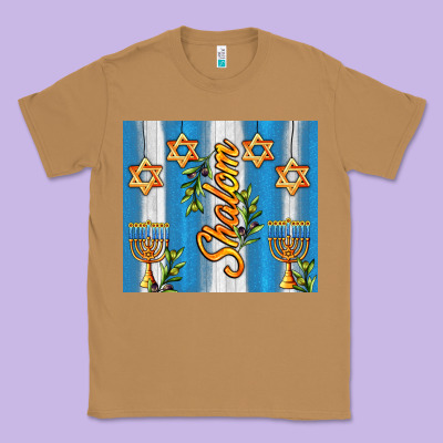 Shalom With Star Of David Classic Tee Designed By Adodesignshop