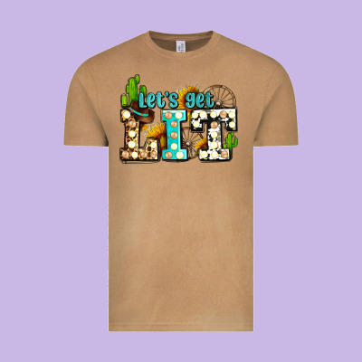 Western Lets Get Lit Ado Vintage Tee Designed By Adodesignshop