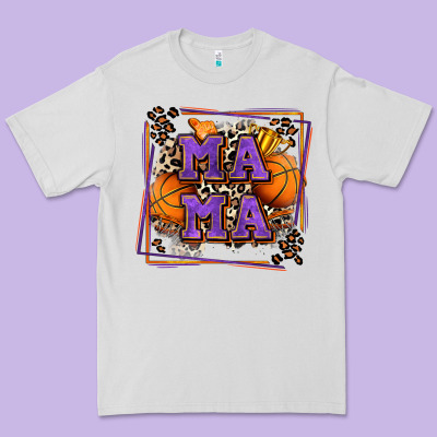 Basketball Mama With Leopard Premium Tee Designed By Zillion Design Studio