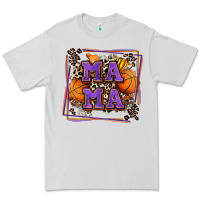 Dove Grey basketball mama with leopard Premium Tee - Zillion Design Studio