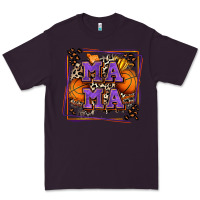 Plum basketball mama with leopard Premium Tee - Zillion Design Studio