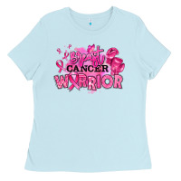 Baby Blue breast cancer warrior Ladies Tee - RanaPortraitStore