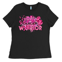 Black breast cancer warrior Ladies Tee - RanaPortraitStore