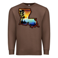 Chestnut louisiana  sunset map Premium Sweatshirt - BarkalooDesign