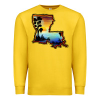 Lemon louisiana  sunset map Premium Sweatshirt - BarkalooDesign