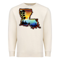 Sandshell louisiana  sunset map Premium Sweatshirt - BarkalooDesign