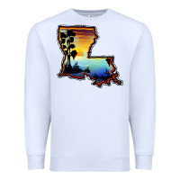 White louisiana  sunset map Premium Sweatshirt - BarkalooDesign