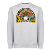 Heather Grey western gnome gemstones sunflowers rainbow Heavyweight Sweatshirt - Artiststas