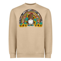 Western Gnome Gemstones Sunflowers Rainbow Heavyweight Sweatshirt | Teevron