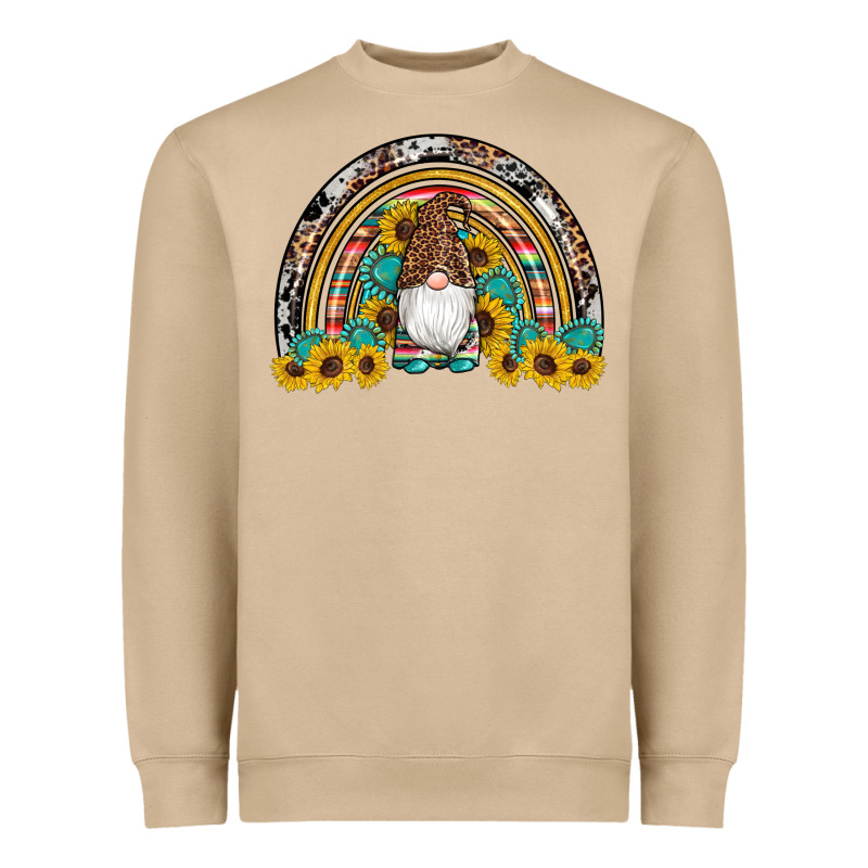 Western Gnome Gemstones Sunflowers Rainbow Heavyweight Sweatshirt by Artiststas | Teevron