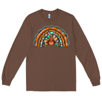 Chestnut turquoise thanksgiving turkey rainbow Long Sleeve Tee - Jasminsmagicworld
