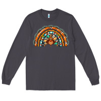 Smoke turquoise thanksgiving turkey rainbow Long Sleeve Tee - Jasminsmagicworld