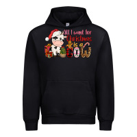 Black all want for christmas is a cow Urban Hoodie - CowGirlArtShop
