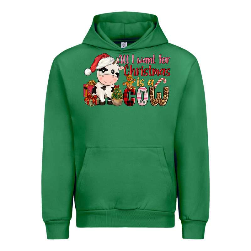 All Want For Christmas Is A Cow Urban Hoodie by CowGirlArtShop | Teevron