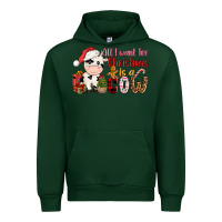 Forest Green all want for christmas is a cow Urban Hoodie - CowGirlArtShop