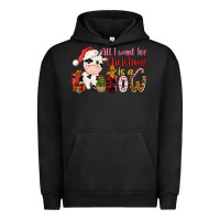 Pigment Black all want for christmas is a cow Urban Hoodie - CowGirlArtShop