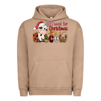 Pigment Burro all want for christmas is a cow Urban Hoodie - CowGirlArtShop
