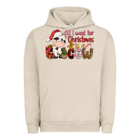 Pigment French Oak all want for christmas is a cow Urban Hoodie - CowGirlArtShop