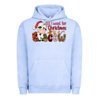 Pigment Grape Ice all want for christmas is a cow Urban Hoodie - CowGirlArtShop
