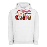 Pigment Lunar Rock all want for christmas is a cow Urban Hoodie - CowGirlArtShop