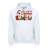 White all want for christmas is a cow Urban Hoodie - CowGirlArtShop