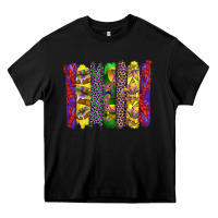 Black mardi gras crawfish cake and mask with leopar and fleur de lis brushst Heavy Core Tee - Artiststas
