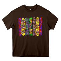 Chocolate Brown mardi gras crawfish cake and mask with leopar and fleur de lis brushst Heavy Core Tee - Artiststas