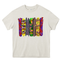 Cream mardi gras crawfish cake and mask with leopar and fleur de lis brushst Heavy Core Tee - Artiststas