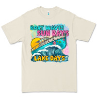 Bone boat waves sun rays lake days Premium Tee - texasbilliewilder