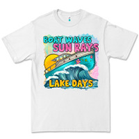 White boat waves sun rays lake days Premium Tee - texasbilliewilder