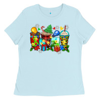 Baby Blue autism christmas coffee cups Ladies Tee - Zillion Design Studio
