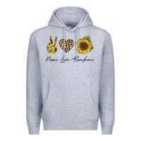 Heather Grey Peace Love Sunshine Premium Hoodie - Bettercallsaul