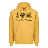 Mustard Peace Love Sunshine Premium Hoodie - Bettercallsaul