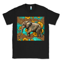 Black western sunflowers elephant Classic Tee - LillyAllenDesigns