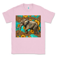 Bubblegum Pink western sunflowers elephant Classic Tee - LillyAllenDesigns