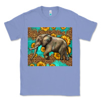 Colony Blue western sunflowers elephant Classic Tee - LillyAllenDesigns