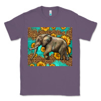 Lavender western sunflowers elephant Classic Tee - LillyAllenDesigns