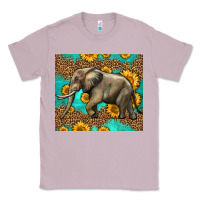 Lilac western sunflowers elephant Classic Tee - LillyAllenDesigns