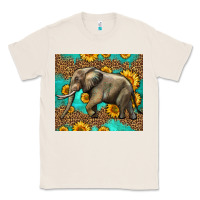 Natural western sunflowers elephant Classic Tee - LillyAllenDesigns